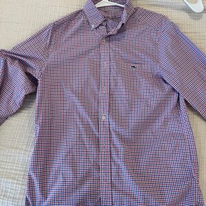 Vineyard Vines Blue and Red Plaid Men's Shirt
